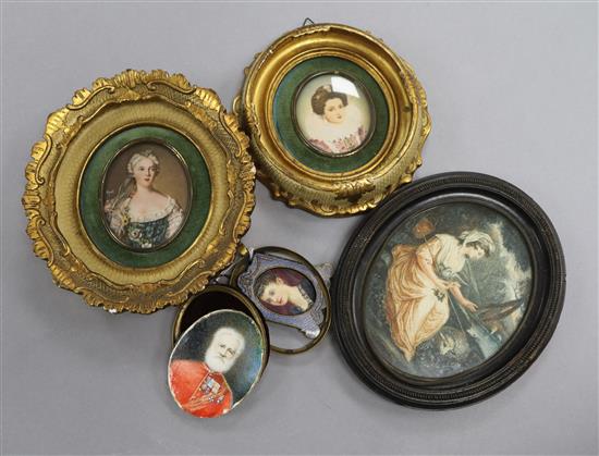 A small amount of miniature portraits